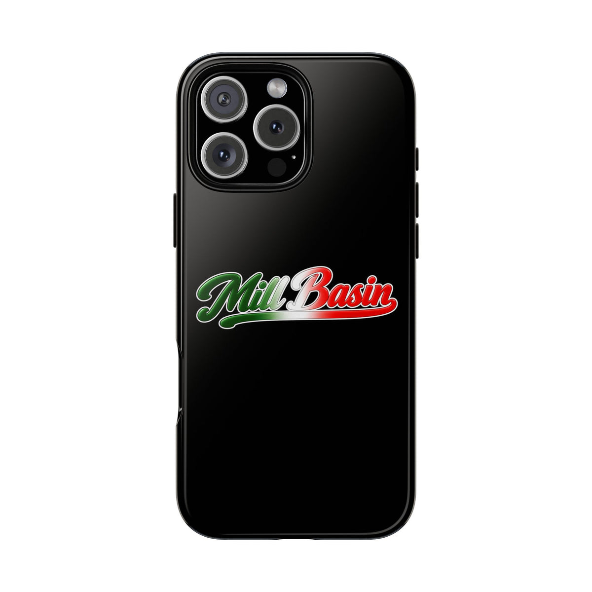 Mill Basin Black Phone Case, Tough Cases for iPhone, Gift for Italians, Stylish Phone Cover, Unique Phone Accessory