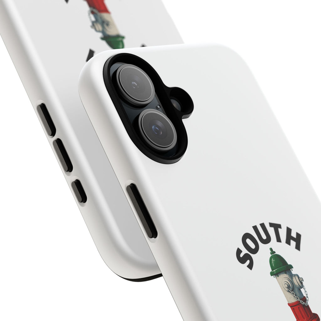 South Philly White Phone Case, Urban Style Phone Cover, Tough Smartphone Case, Gift for Italian Heritage, Fun Streetwear Accessories