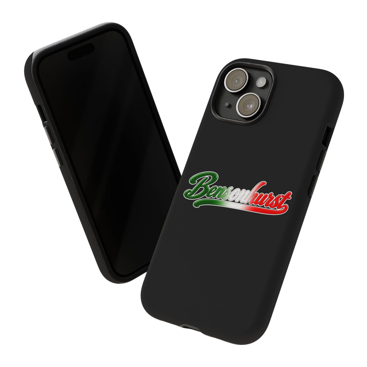 Bensonhurst Black Phone Case, Tough Cases for iPhone, Gift for Italians, Stylish Phone Cover, Unique Phone Accessory