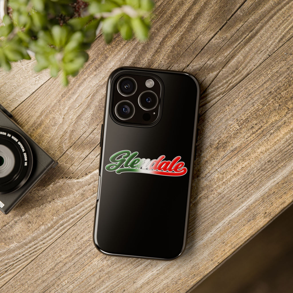 Glendale Black Phone Case, Tough Cases for iPhone, Gift for Italians, Stylish Phone Cover, Unique Phone Accessory