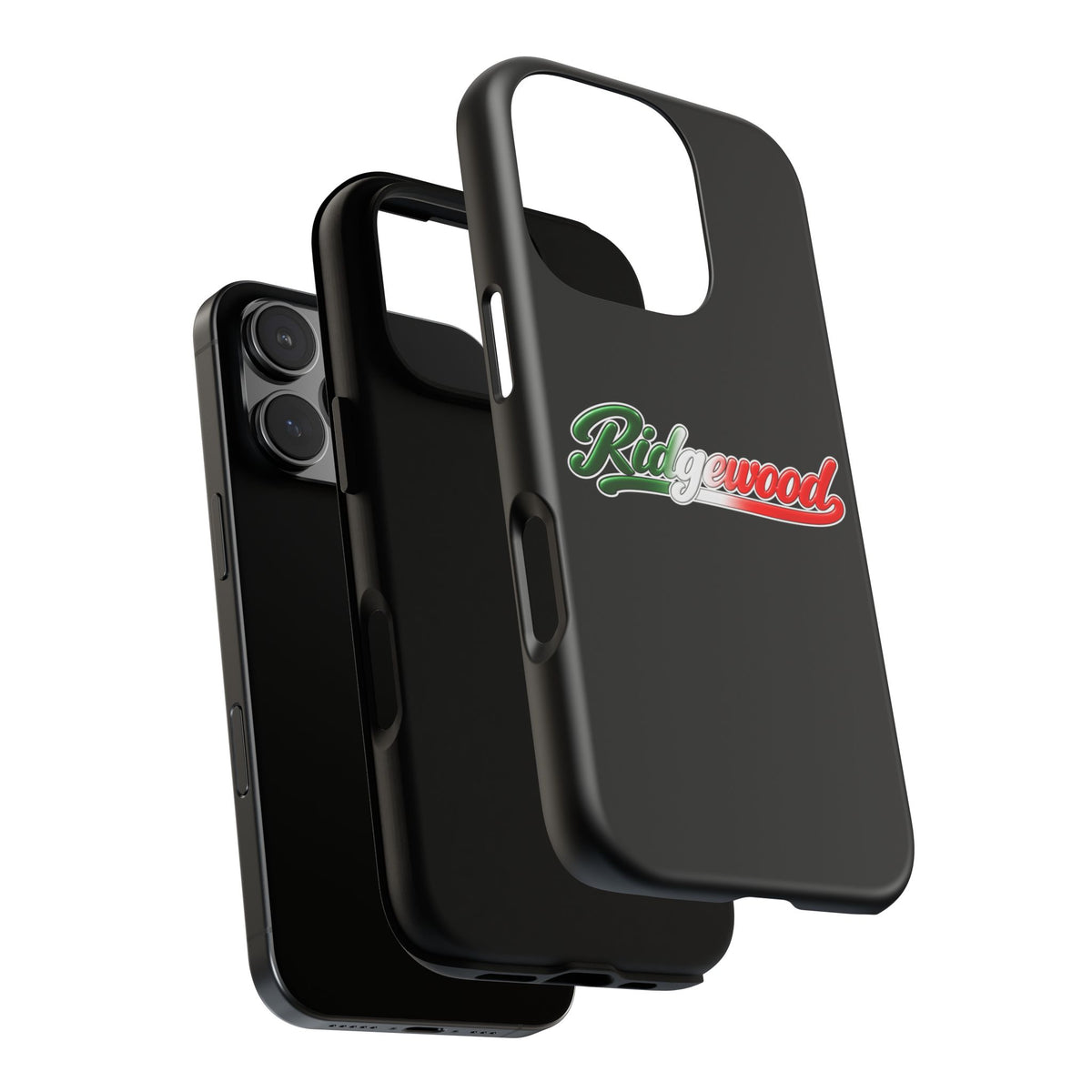 Ridgewood Black Phone Case, Tough Cases for iPhone, Gift for Italians, Stylish Phone Cover, Unique Phone Accessory