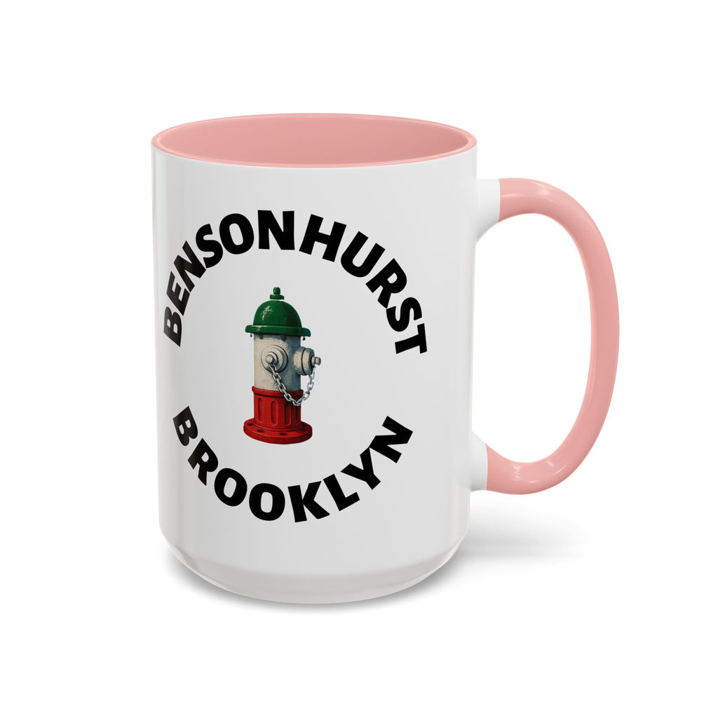 Bensonhurst Coffee Mug with Fire Hydrant Design, Unique Gift for Italians, Fun Kitchen Decor