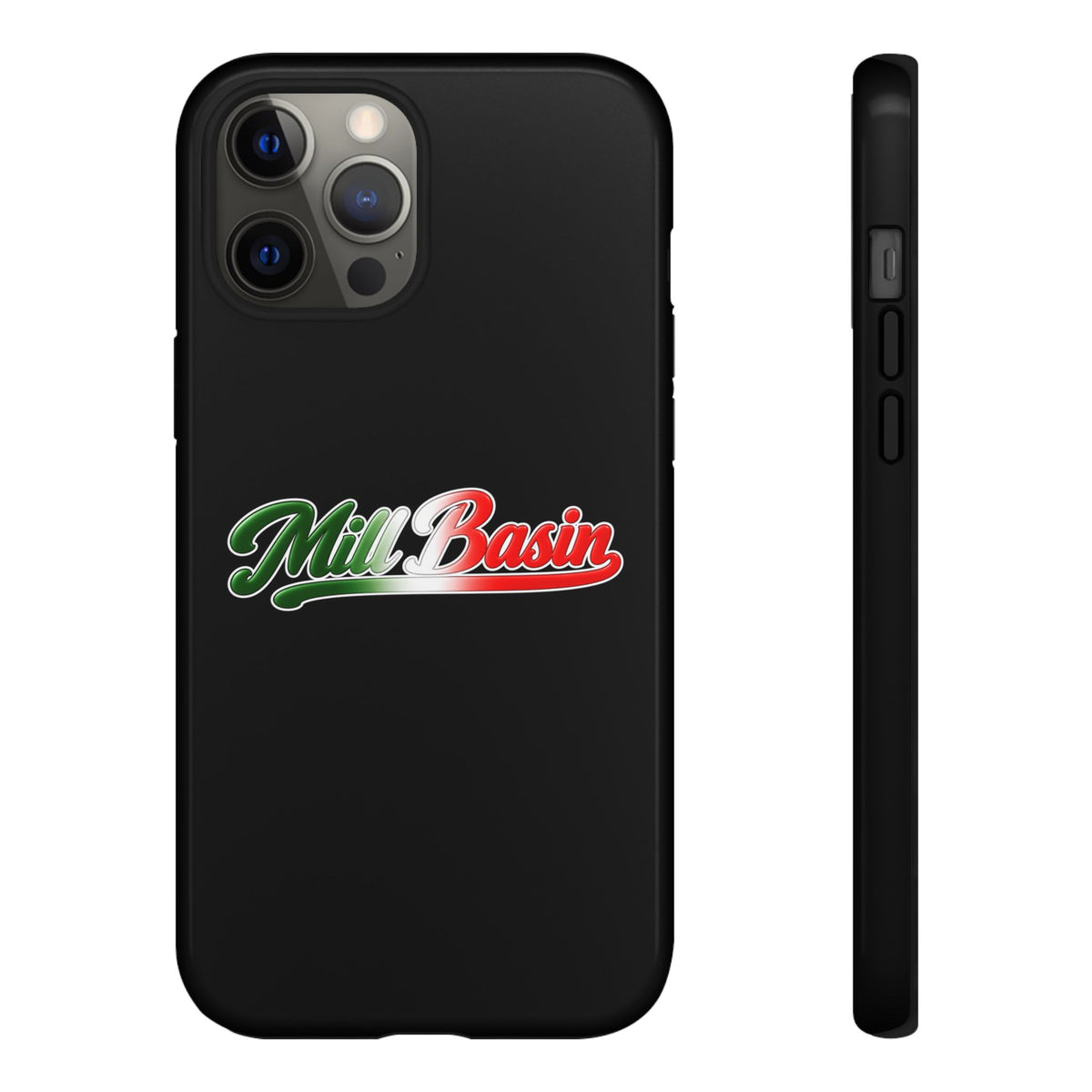 Mill Basin Black Phone Case, Tough Cases for iPhone, Gift for Italians, Stylish Phone Cover, Unique Phone Accessory
