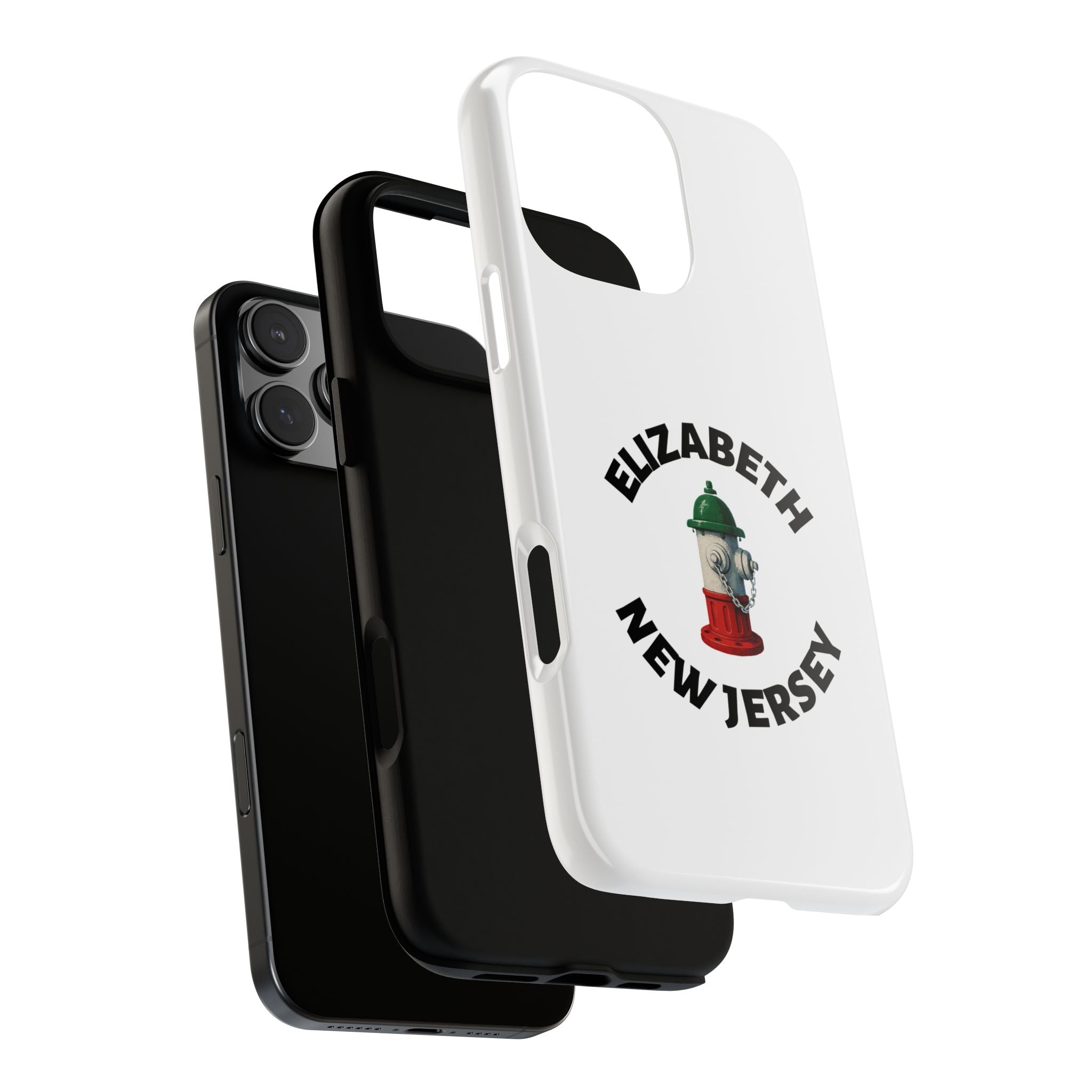 Elizabeth New Jersey White Phone Case, Urban Style Phone Cover, Tough Smartphone Case, Gift for Italian Heritage, Fun Streetwear Accessories