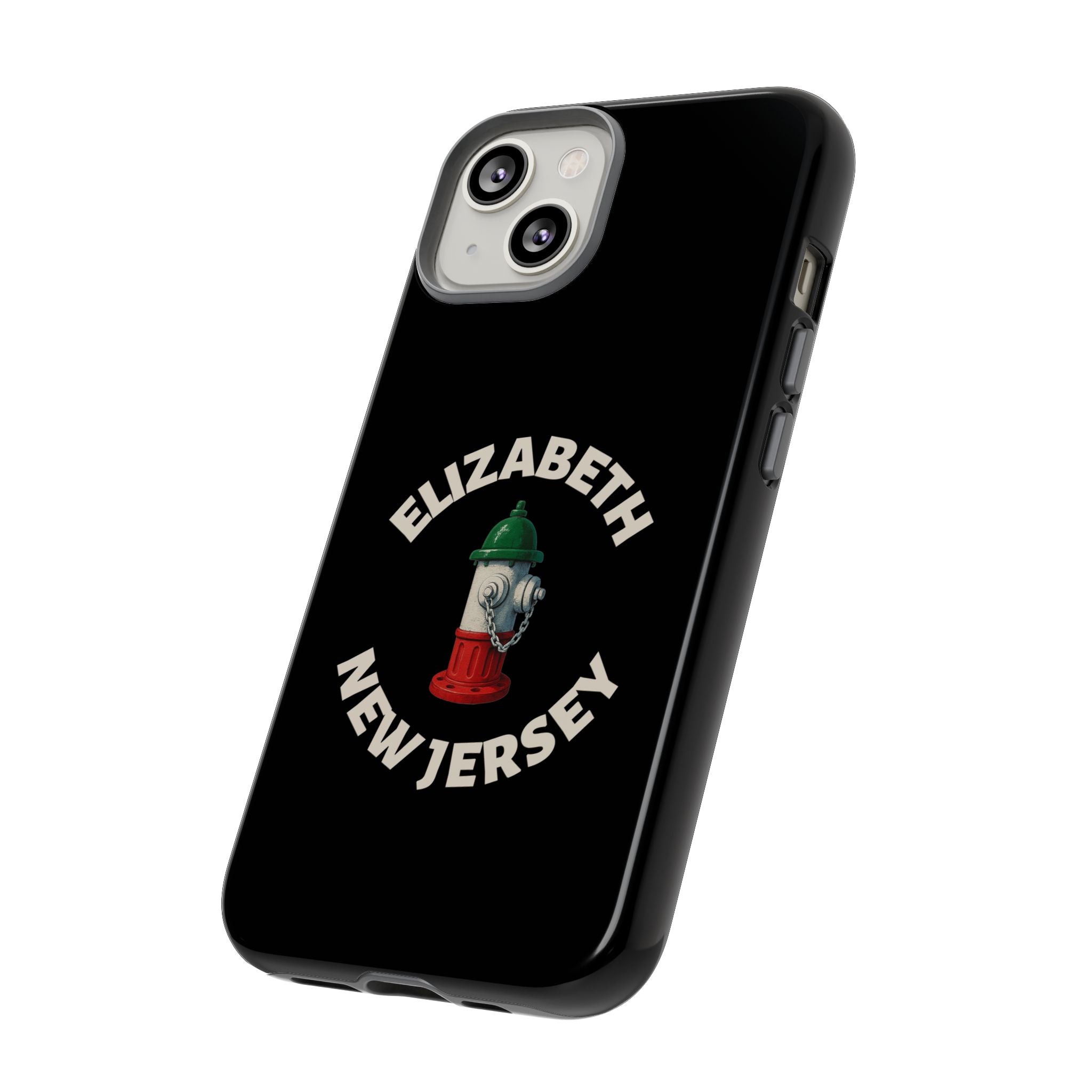Elizabeth New Jersey Black Phone Case, Tough Cases for iPhone, Gift for Italians, Stylish Phone Cover, Unique Phone Accessory