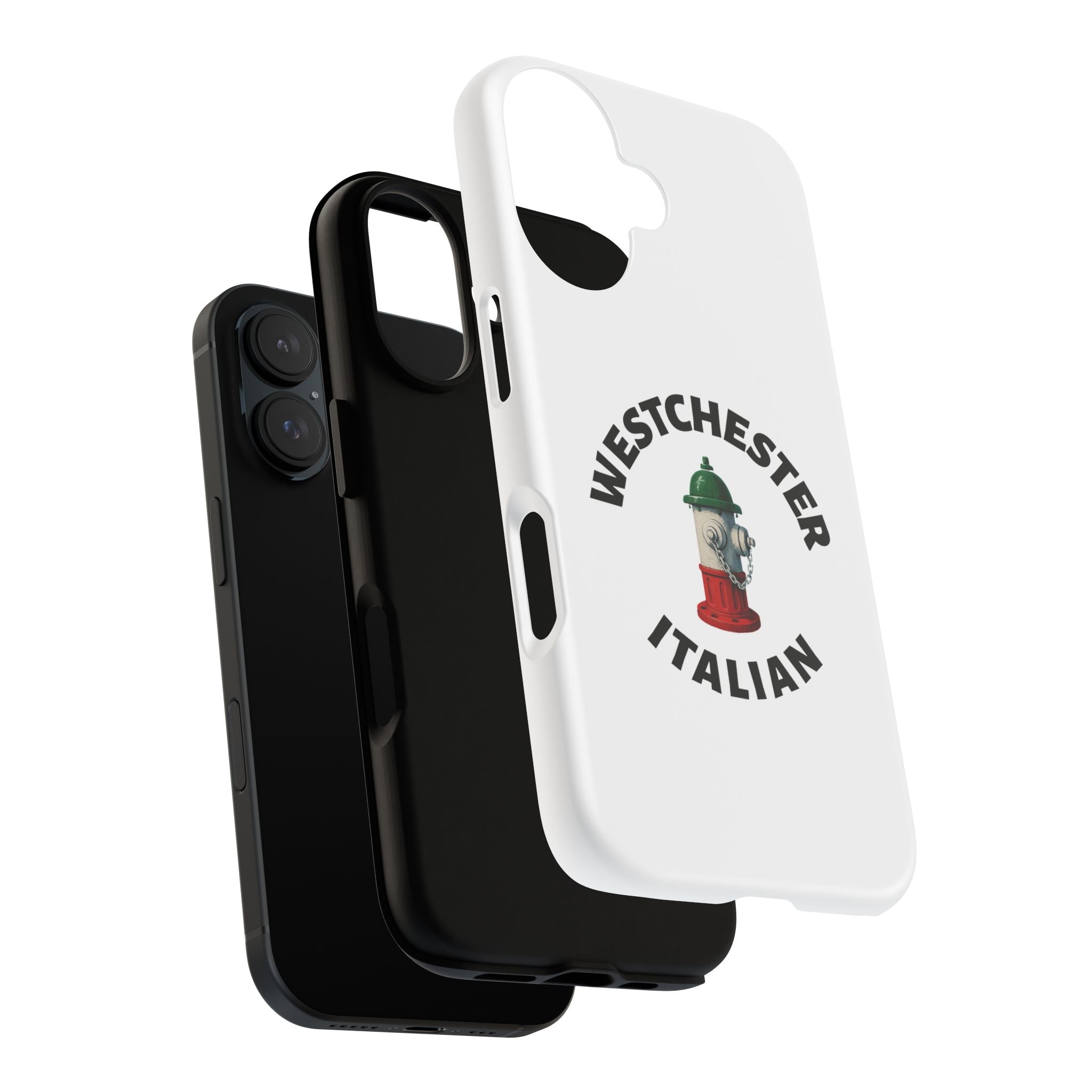 Westchester Italian White Phone Case, Urban Style Phone Cover, Tough Smartphone Case, Gift for Italian Heritage, Fun Streetwear Accessories