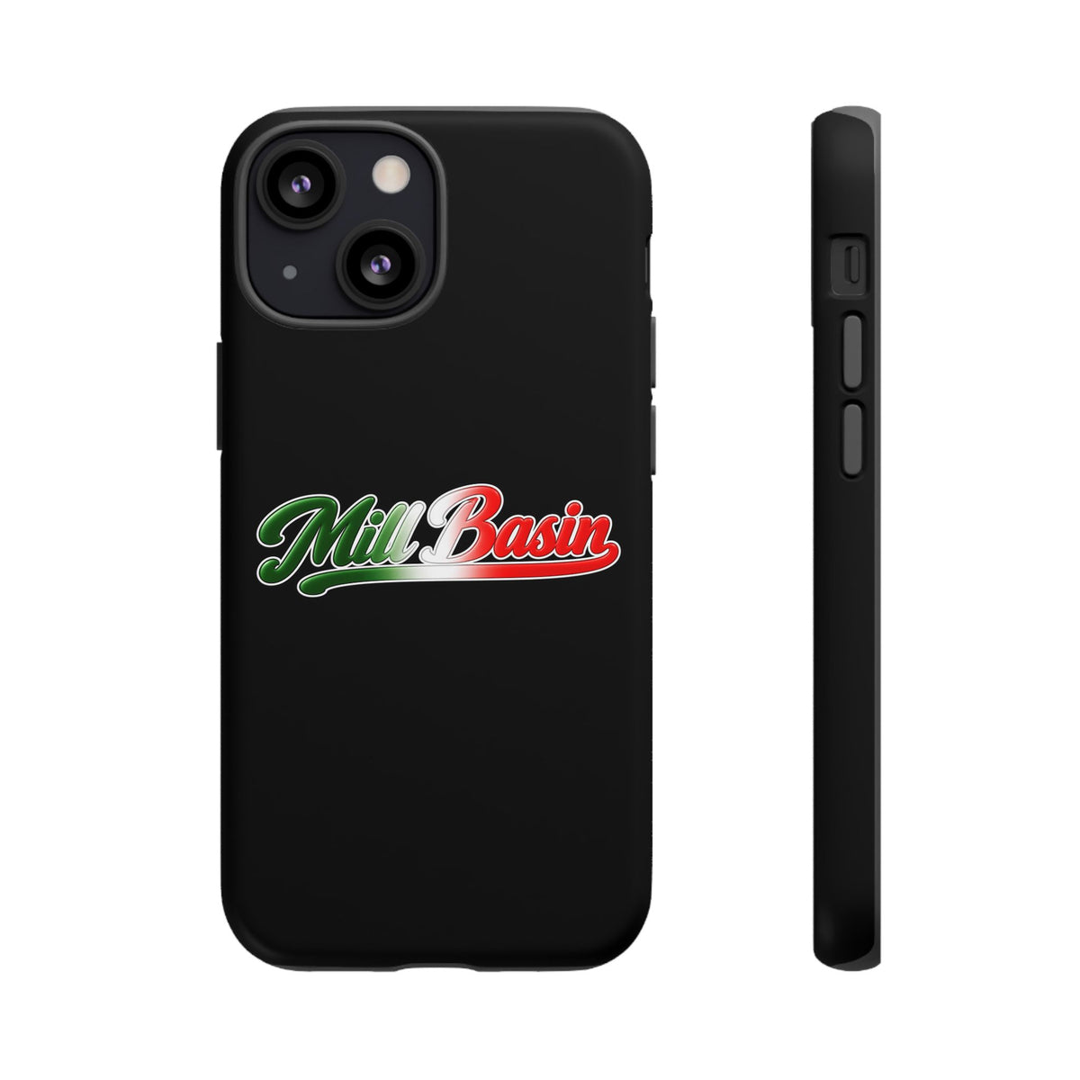Mill Basin Black Phone Case, Tough Cases for iPhone, Gift for Italians, Stylish Phone Cover, Unique Phone Accessory