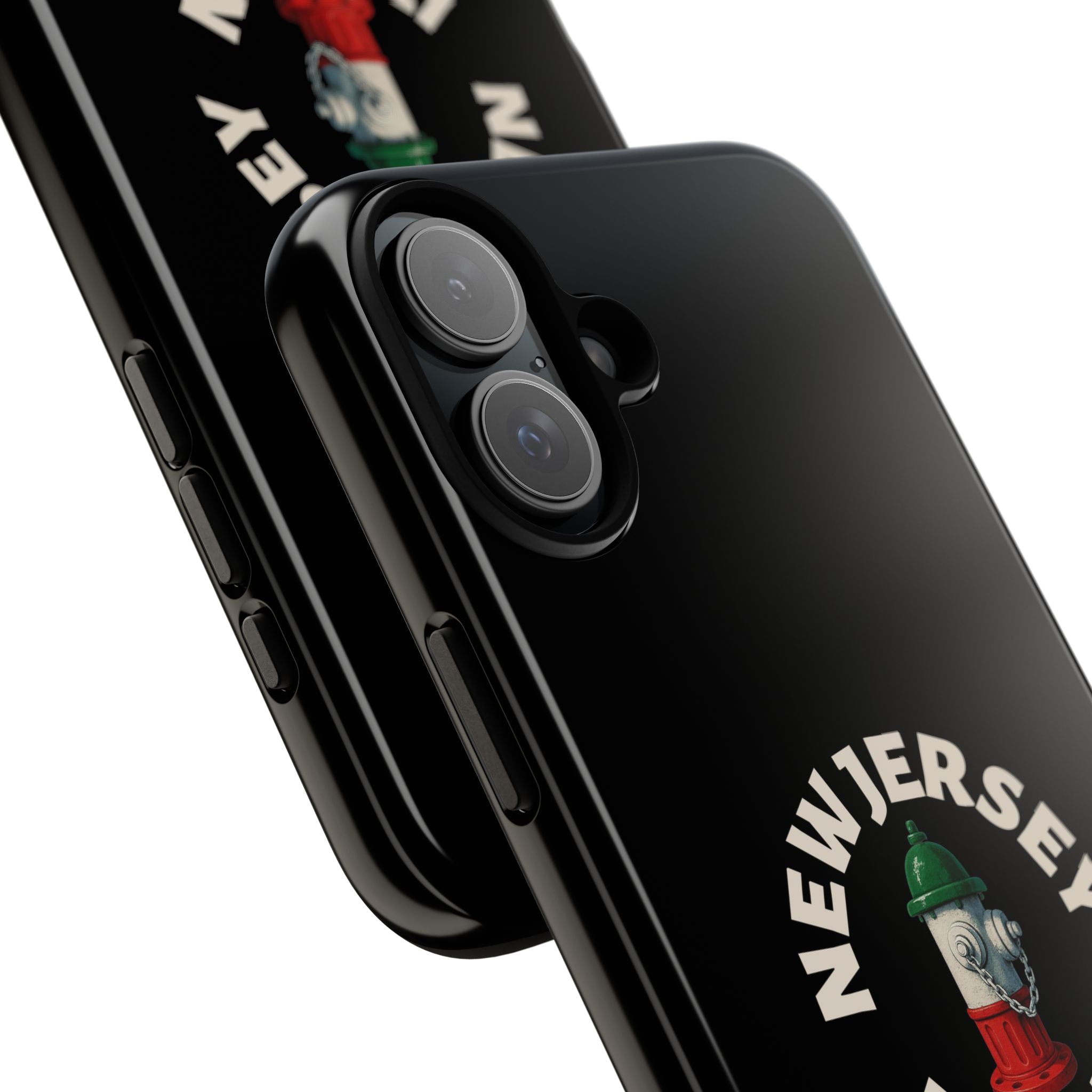 New Jersey Italian Black Phone Case, Tough Cases for iPhone, Gift for Italians, Stylish Phone Cover, Unique Phone Accessory