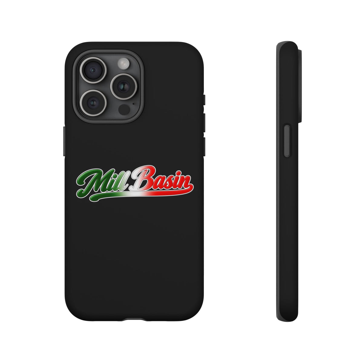 Mill Basin Black Phone Case, Tough Cases for iPhone, Gift for Italians, Stylish Phone Cover, Unique Phone Accessory