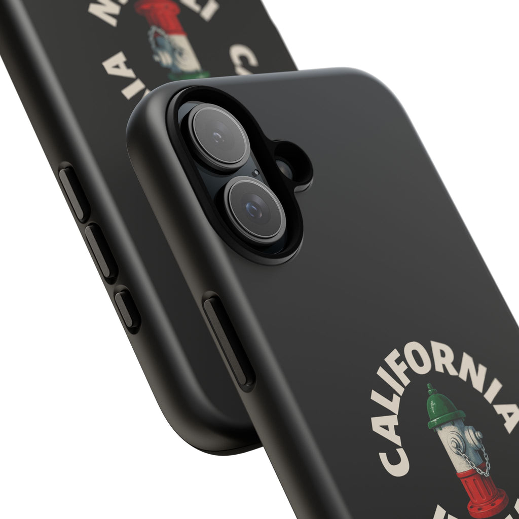California Italian Black Phone Case, Tough Cases for iPhone, Gift for Italians, Stylish Phone Cover, Unique Phone Accessory