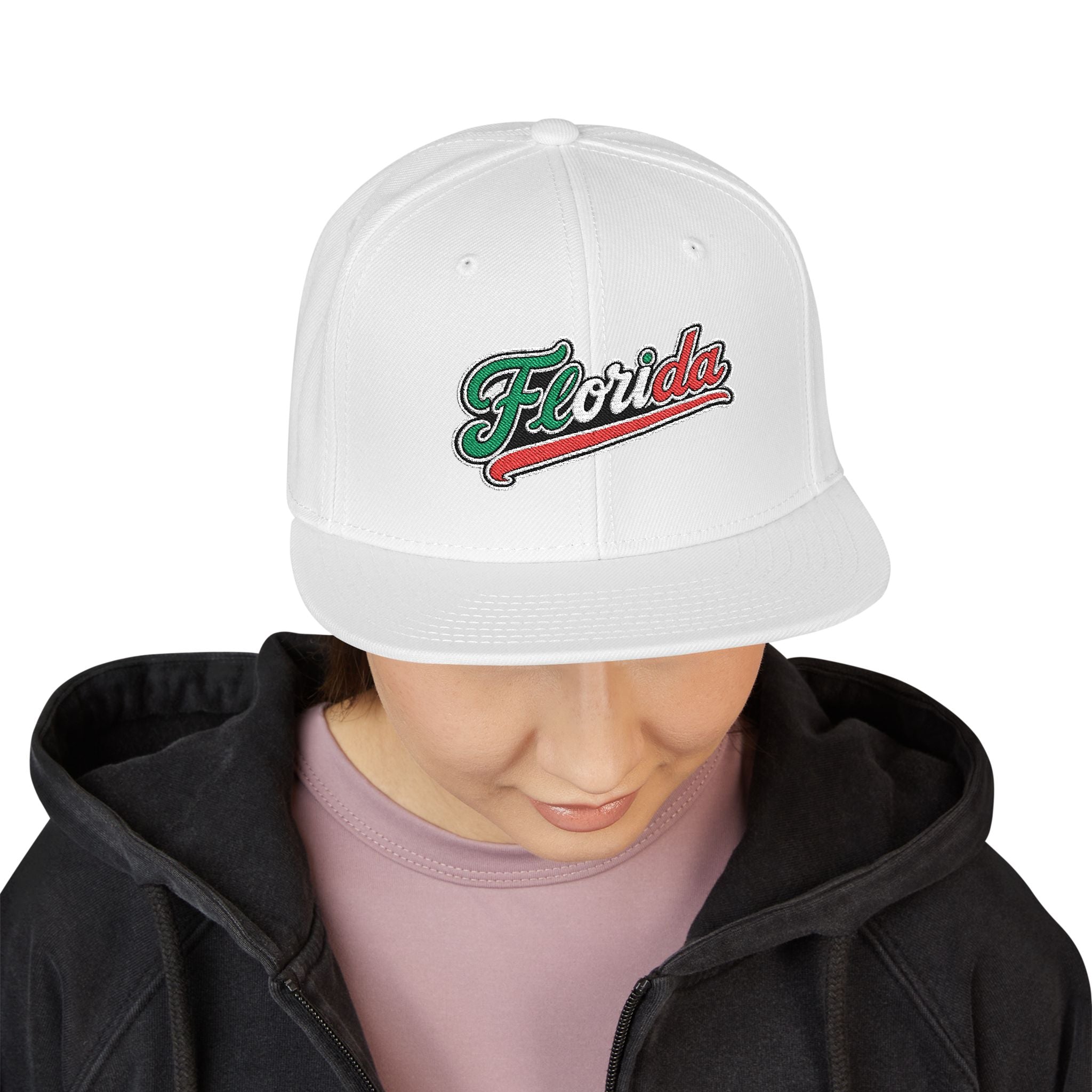 Florida Embroidered Snapback Hat | Street Sign Patch Cap