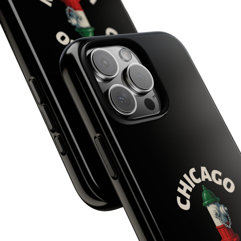 Chicago Italian Black Phone Case, Tough Cases for iPhone, Gift for Italians, Stylish Phone Cover, Unique Phone Accessory