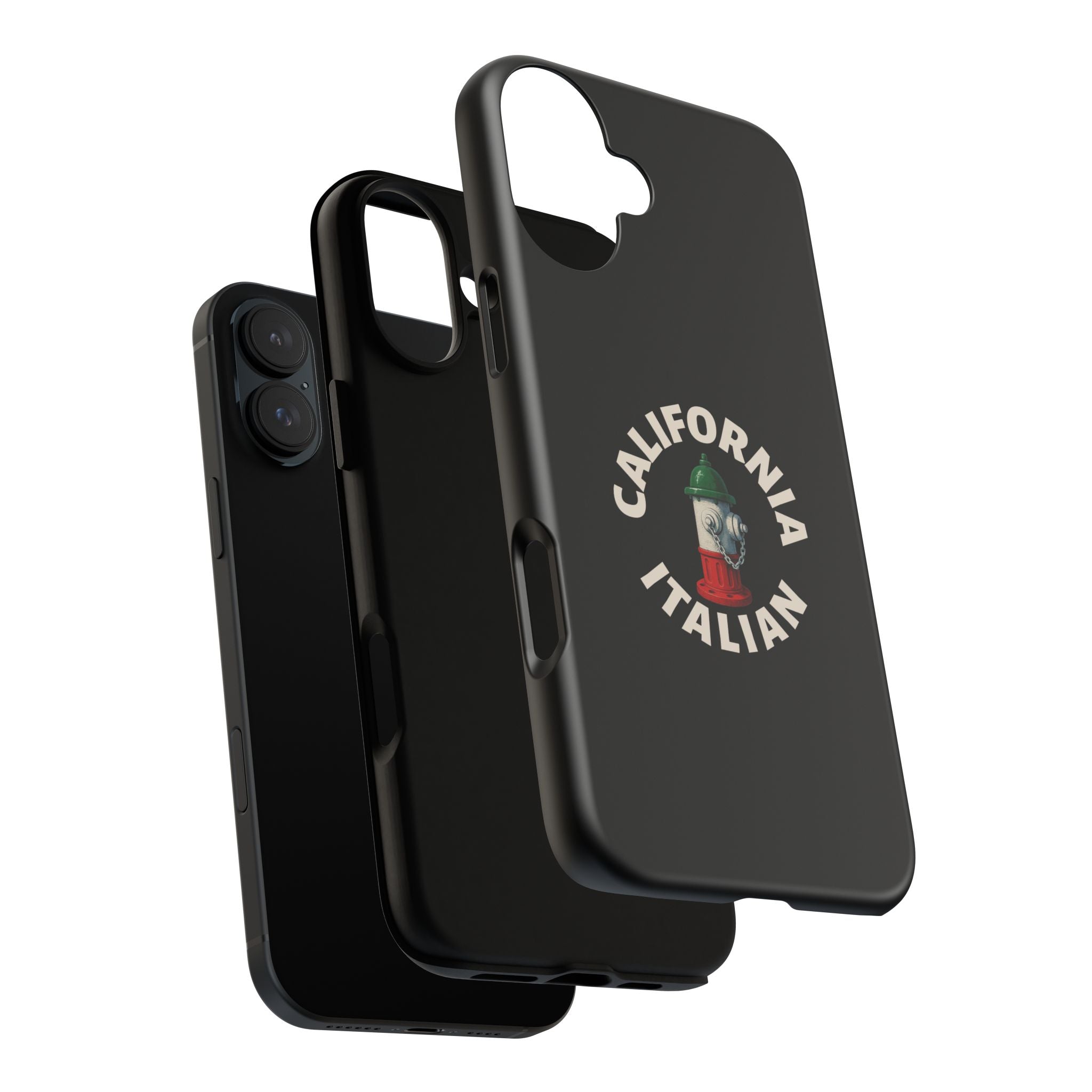 California Italian Black Phone Case, Tough Cases for iPhone, Gift for Italians, Stylish Phone Cover, Unique Phone Accessory