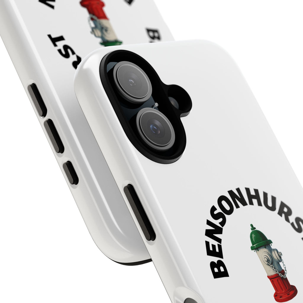 Bensonhurst Brooklyn White Phone Case, Urban Style Phone Cover, Tough Smartphone Case, Gift for Italian Heritage, Fun Streetwear Accessories