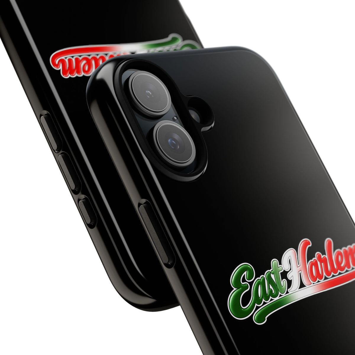 East Harlem Black Phone Case, Tough Cases for iPhone, Gift for Italians, Stylish Phone Cover, Unique Phone Accessory