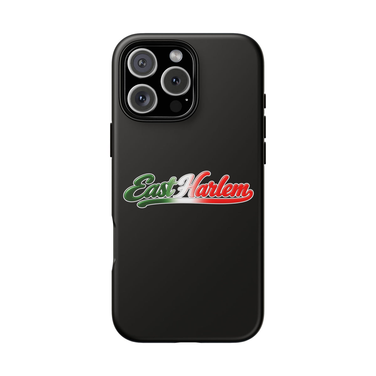 East Harlem Black Phone Case, Tough Cases for iPhone, Gift for Italians, Stylish Phone Cover, Unique Phone Accessory