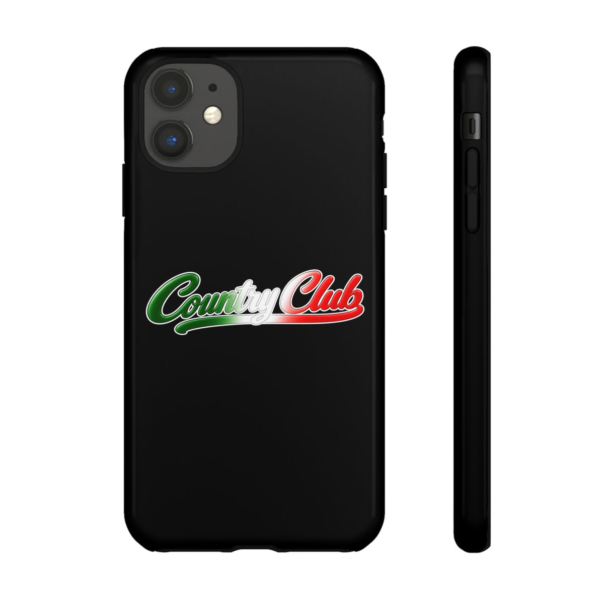 Country Club Black Phone Case, Tough Cases for iPhone, Gift for Italians, Stylish Phone Cover, Unique Phone Accessory