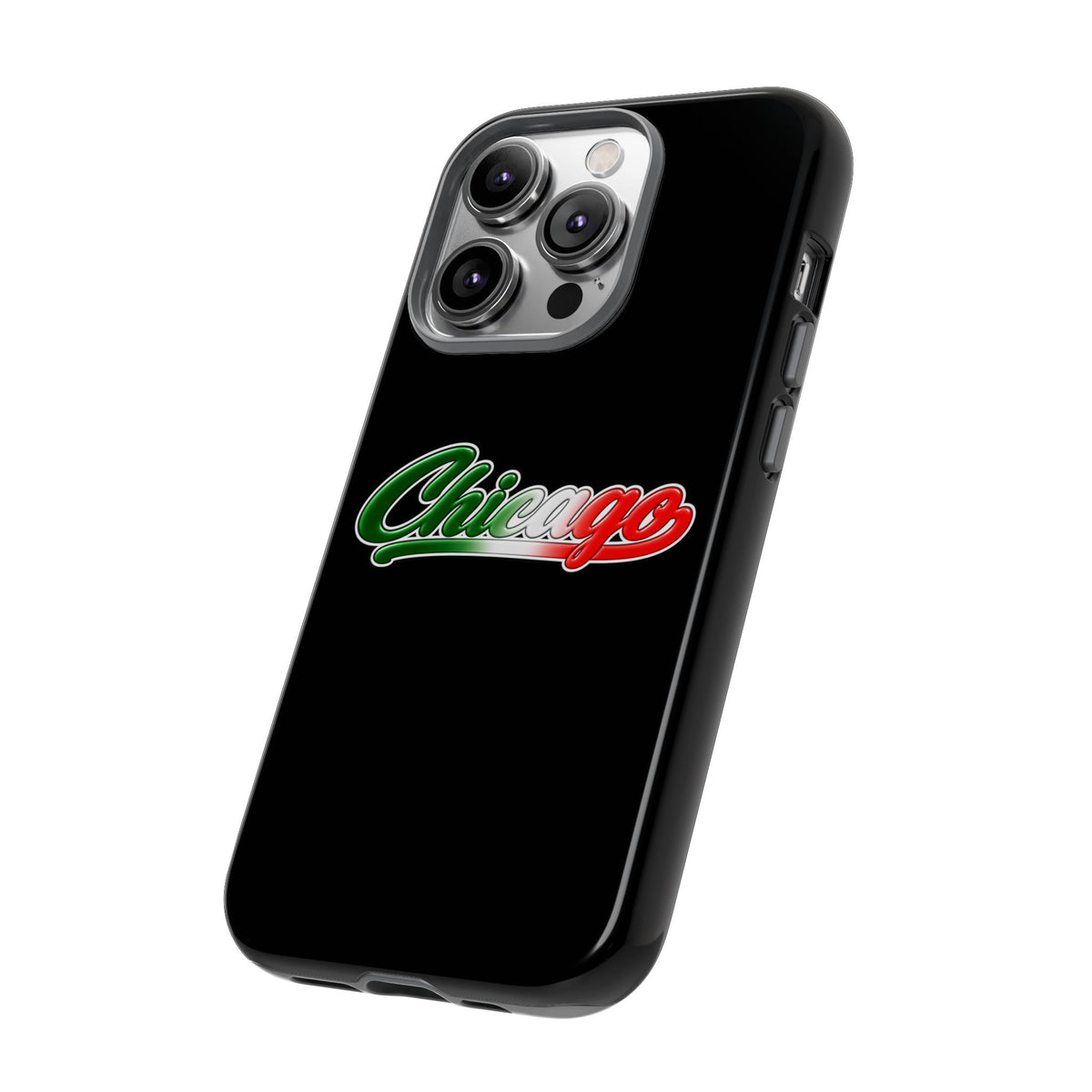 Chicago Black Phone Case, Tough Cases for iPhone, Gift for Italians, Stylish Phone Cover, Unique Phone Accessory