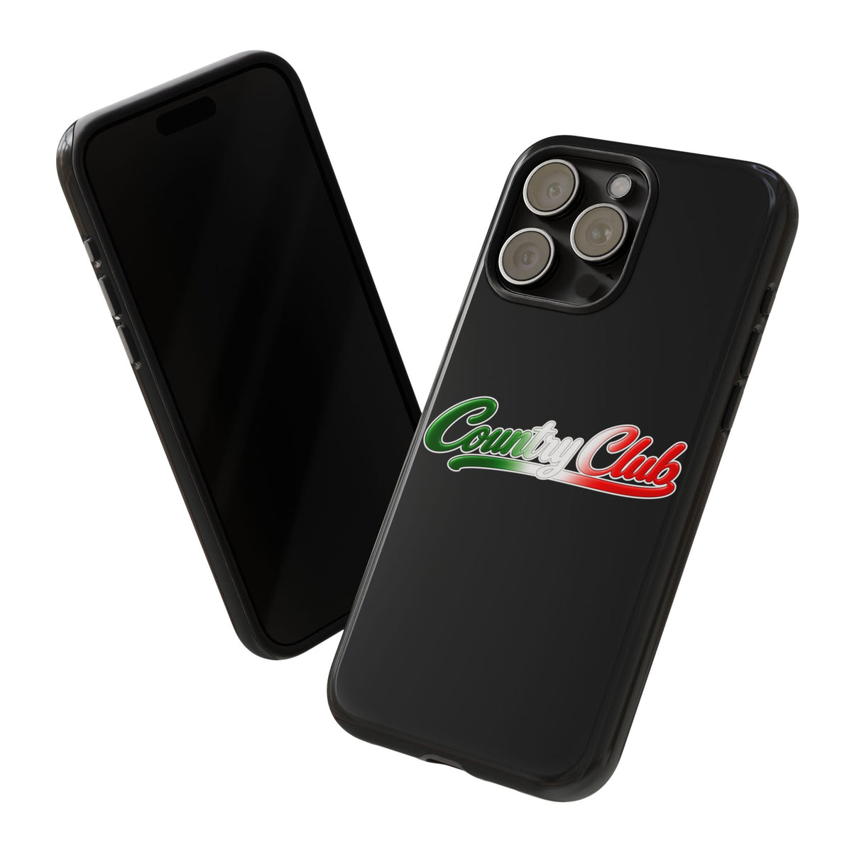 Country Club Black Phone Case, Tough Cases for iPhone, Gift for Italians, Stylish Phone Cover, Unique Phone Accessory