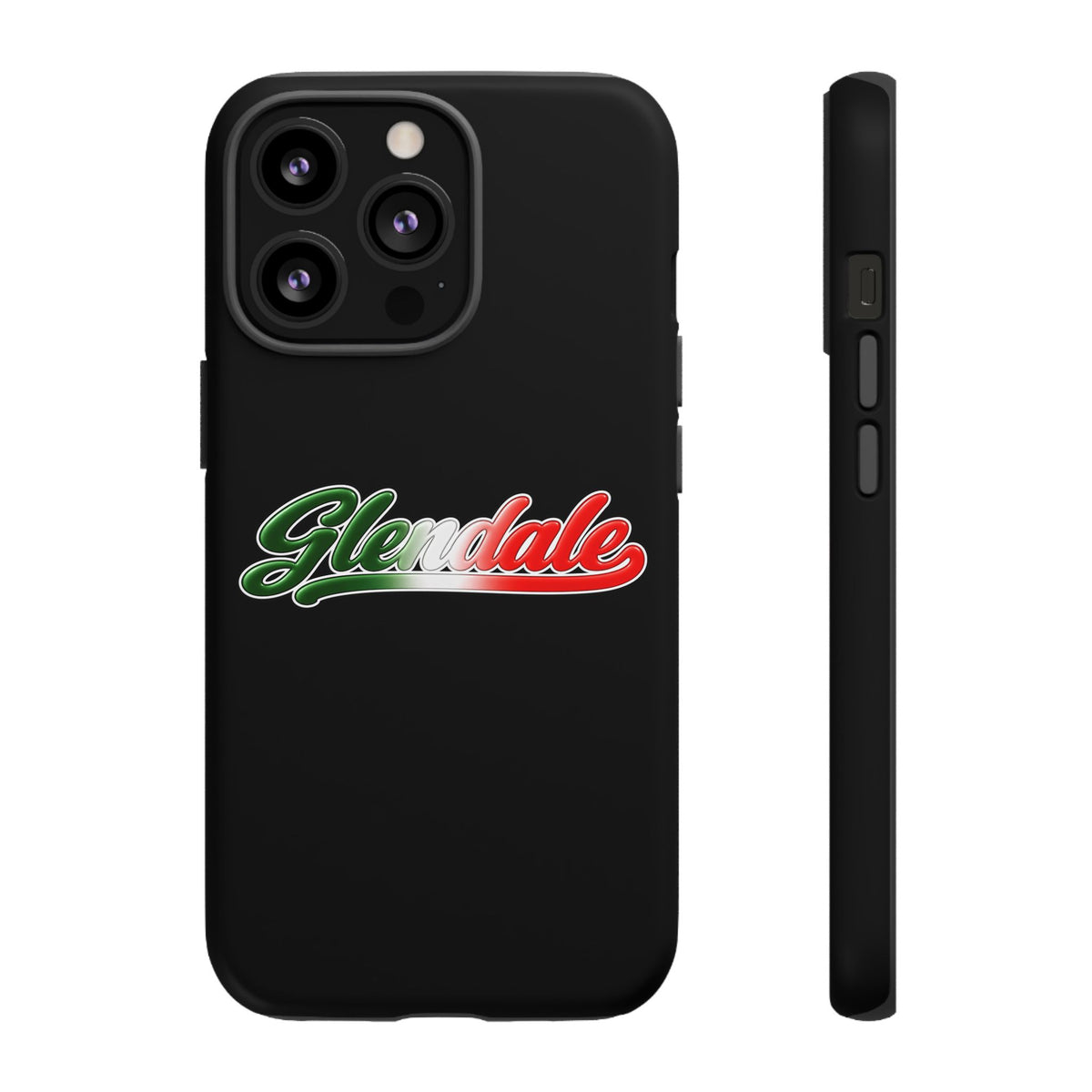 Glendale Black Phone Case, Tough Cases for iPhone, Gift for Italians, Stylish Phone Cover, Unique Phone Accessory