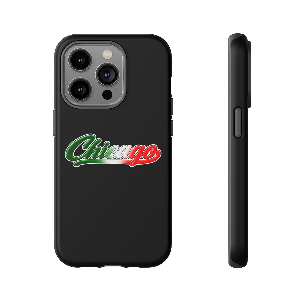 Chicago Black Phone Case, Tough Cases for iPhone, Gift for Italians, Stylish Phone Cover, Unique Phone Accessory