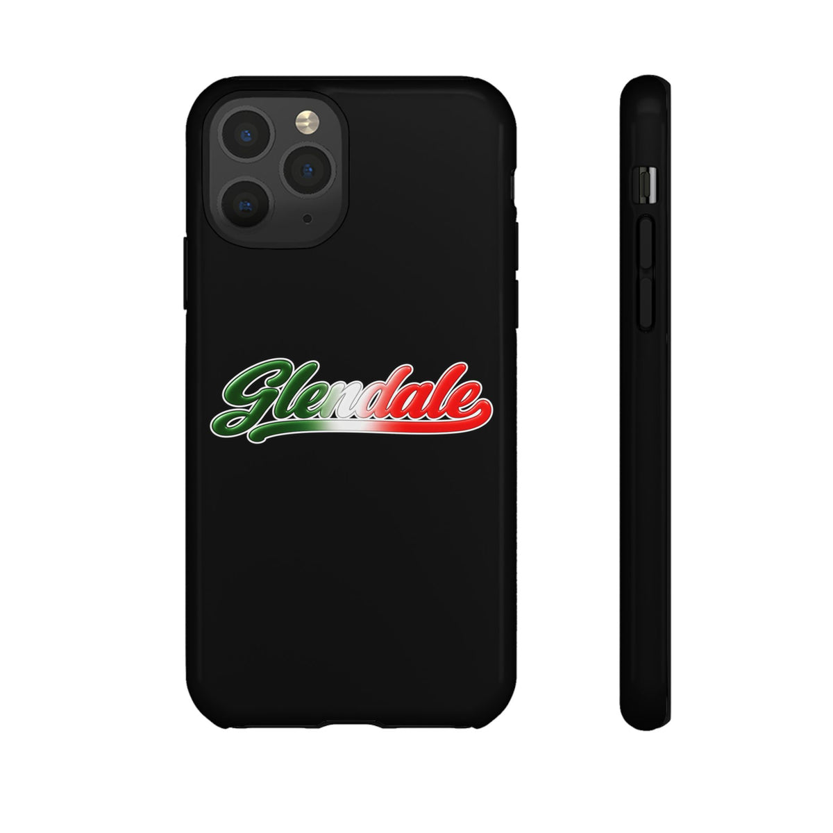 Glendale Black Phone Case, Tough Cases for iPhone, Gift for Italians, Stylish Phone Cover, Unique Phone Accessory
