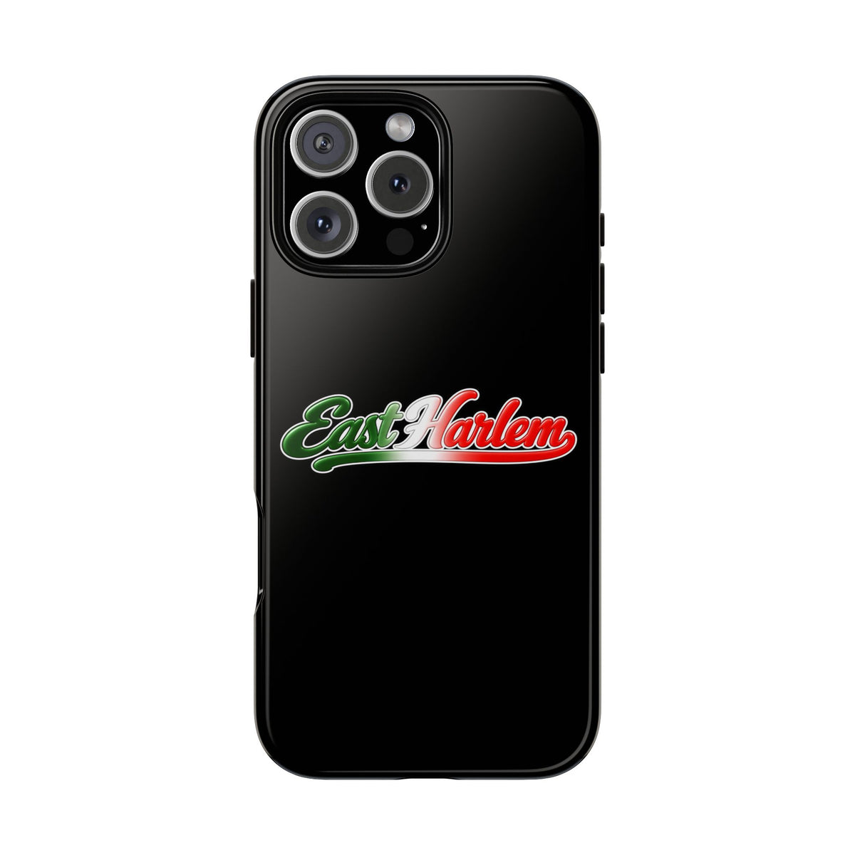 East Harlem Black Phone Case, Tough Cases for iPhone, Gift for Italians, Stylish Phone Cover, Unique Phone Accessory