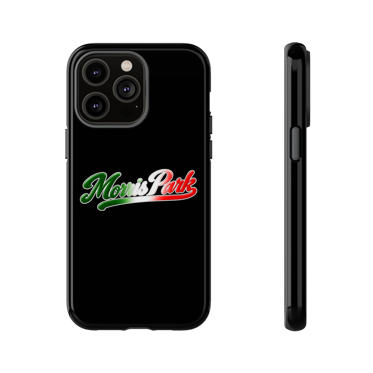 Morris Park Black Phone Case, Tough Cases for iPhone, Gift for Italians, Stylish Phone Cover, Unique Phone Accessory
