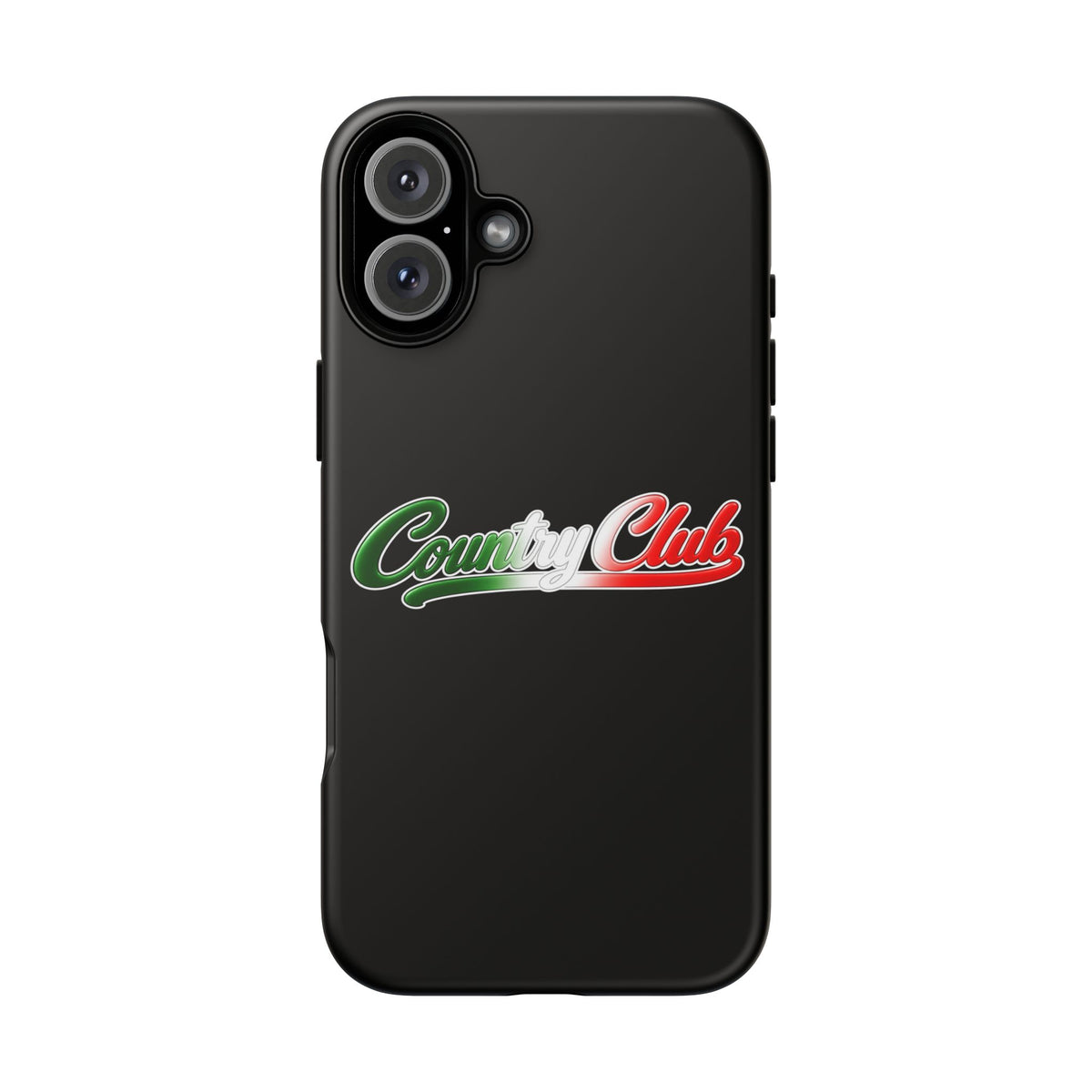 Country Club Black Phone Case, Tough Cases for iPhone, Gift for Italians, Stylish Phone Cover, Unique Phone Accessory