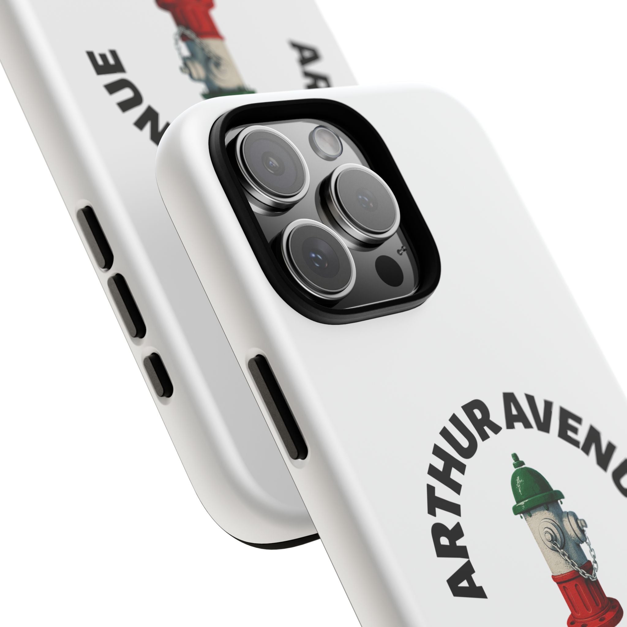 Arthur Avenue Italian White Phone Case, Urban Style Phone Cover, Tough Smartphone Case, Gift for Italian Heritage, Fun Streetwear Accessories