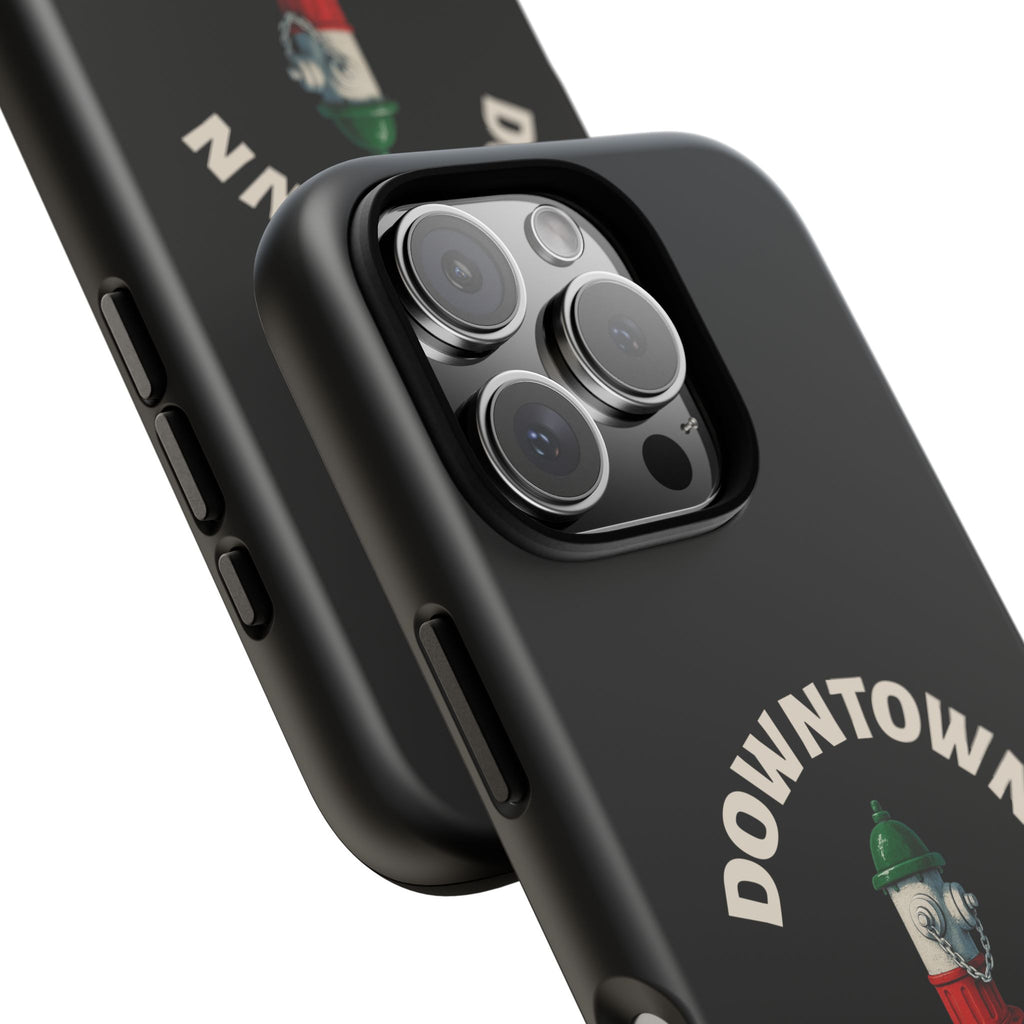 Downtown Brooklyn Black Phone Case, Tough Cases for iPhone, Gift for Italians, Stylish Phone Cover, Unique Phone Accessory