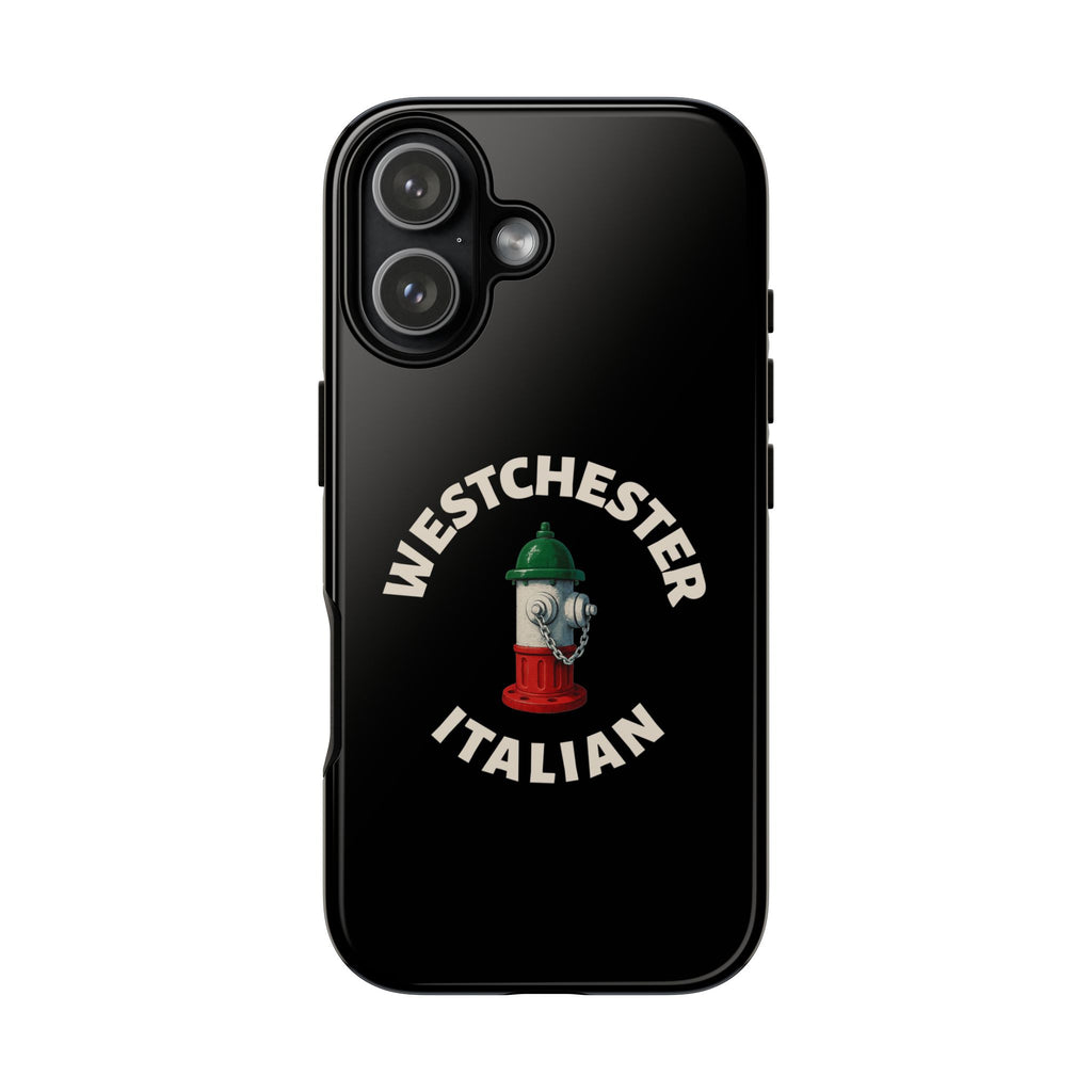 Westchester Italian Black Phone Case, Tough Cases for iPhone, Gift for Italians, Stylish Phone Cover, Unique Phone Accessory