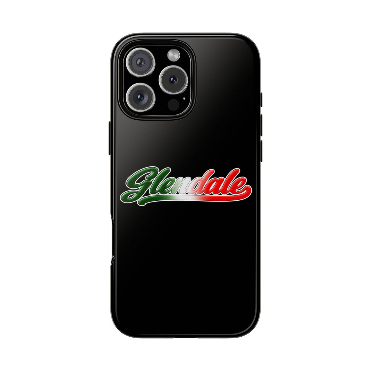 Glendale Black Phone Case, Tough Cases for iPhone, Gift for Italians, Stylish Phone Cover, Unique Phone Accessory