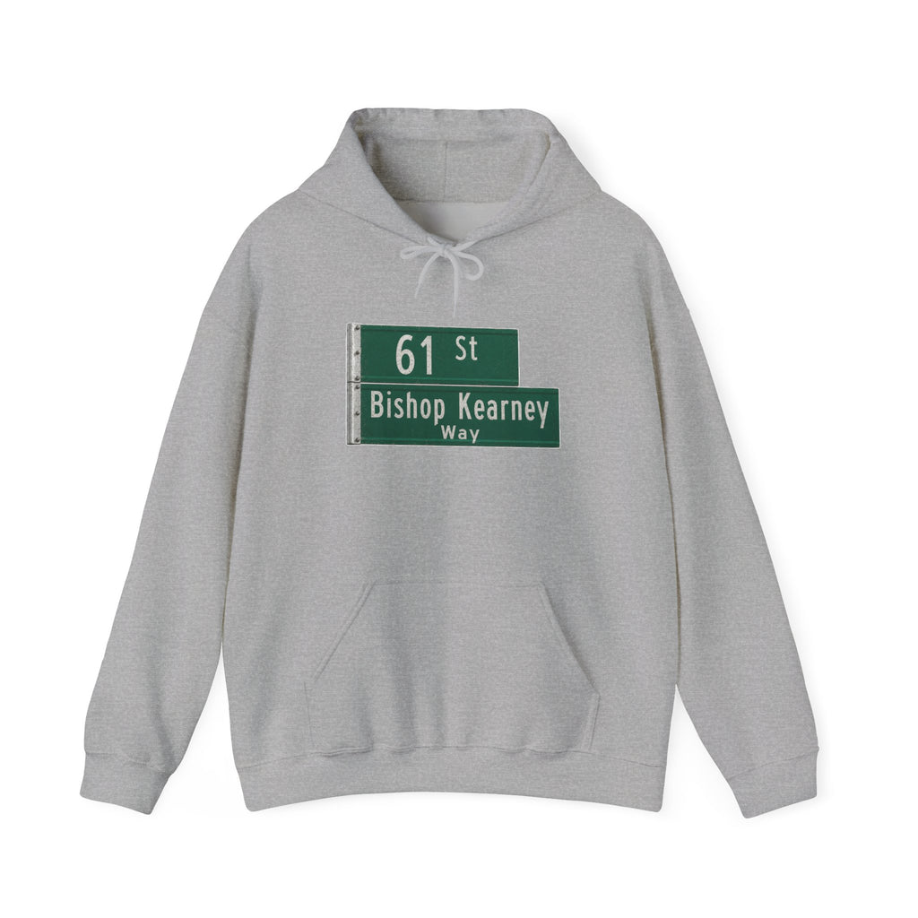 61 St Bishop Kearney Way Hoodie — Italian Flag Script Pullover