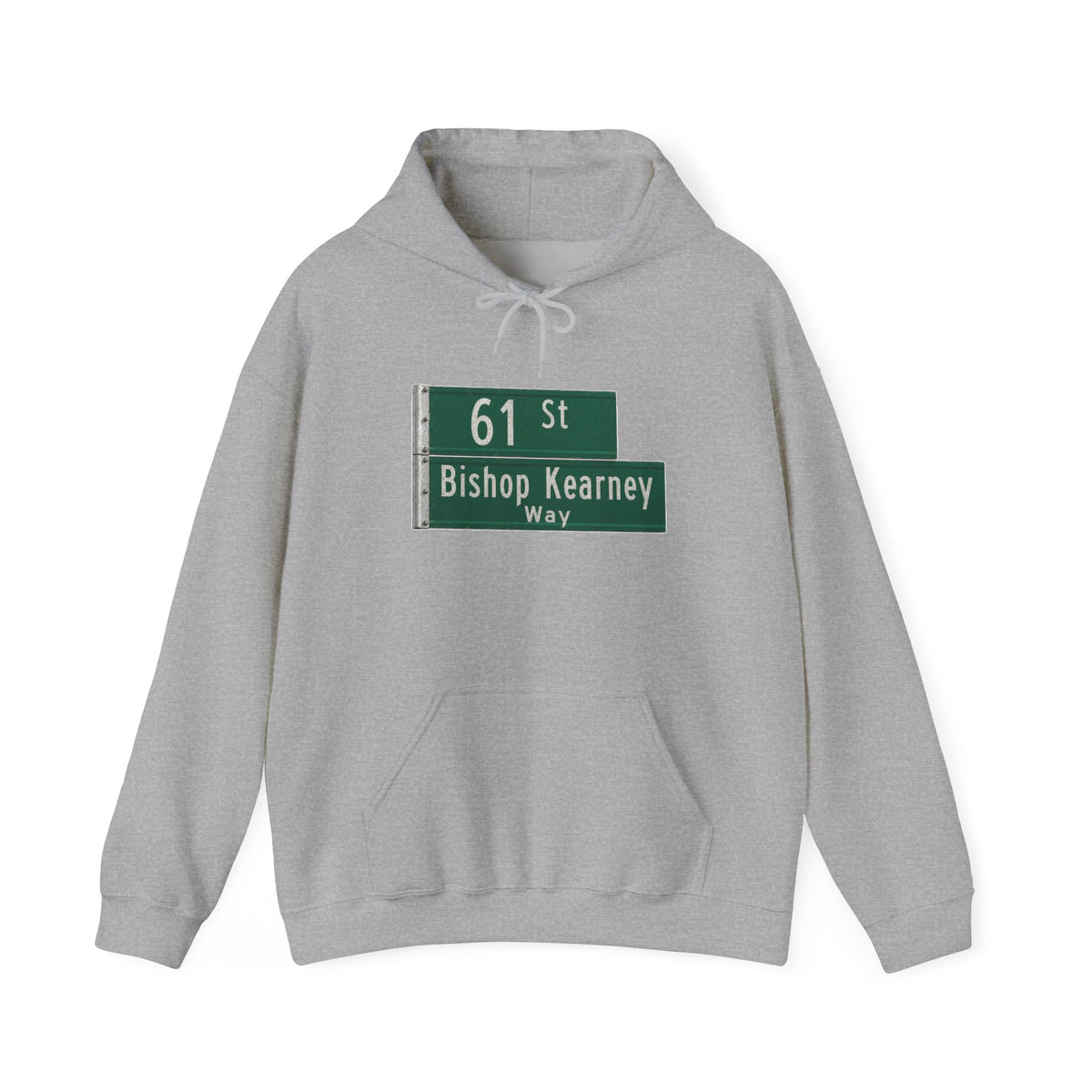 61 St Bishop Kearney Way Hoodie — Italian Flag Script Pullover