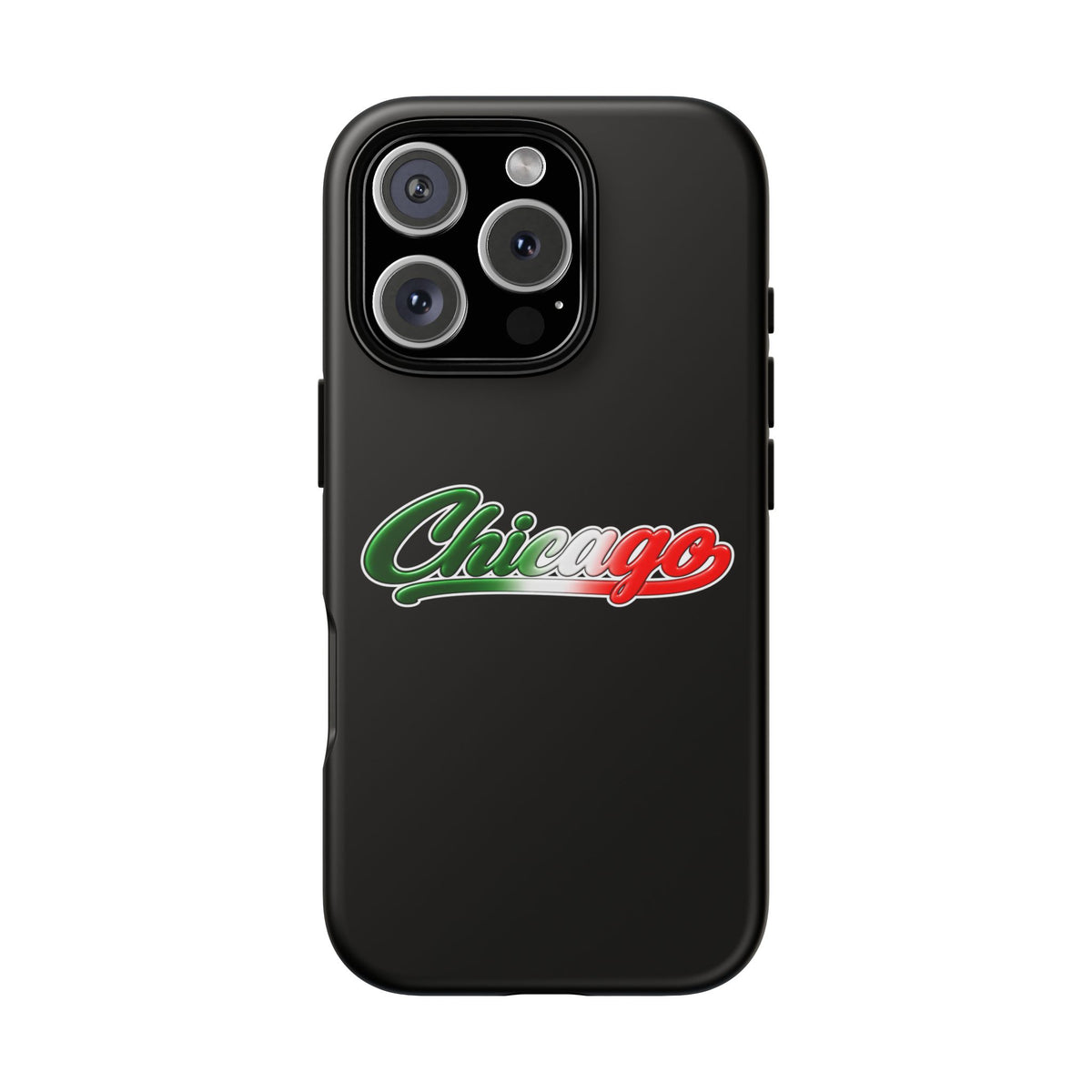 Chicago Black Phone Case, Tough Cases for iPhone, Gift for Italians, Stylish Phone Cover, Unique Phone Accessory