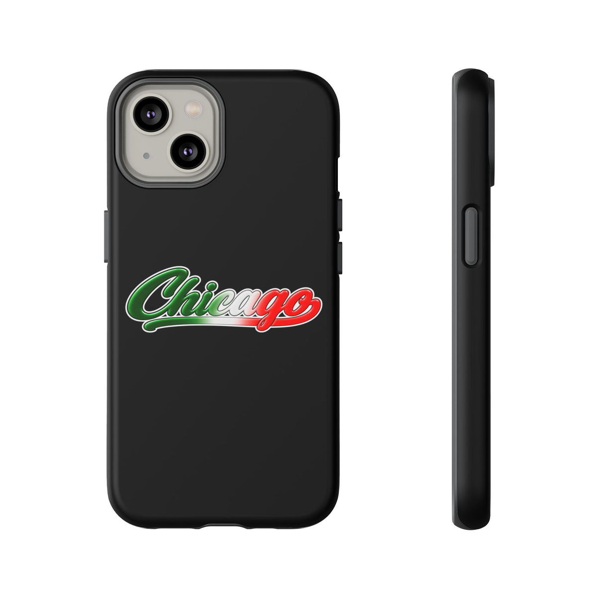 Chicago Black Phone Case, Tough Cases for iPhone, Gift for Italians, Stylish Phone Cover, Unique Phone Accessory