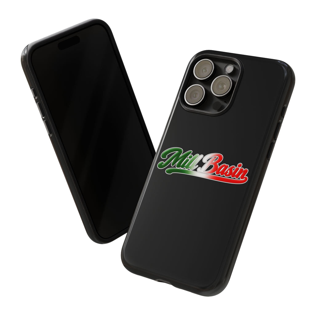 Mill Basin Black Phone Case, Tough Cases for iPhone, Gift for Italians, Stylish Phone Cover, Unique Phone Accessory