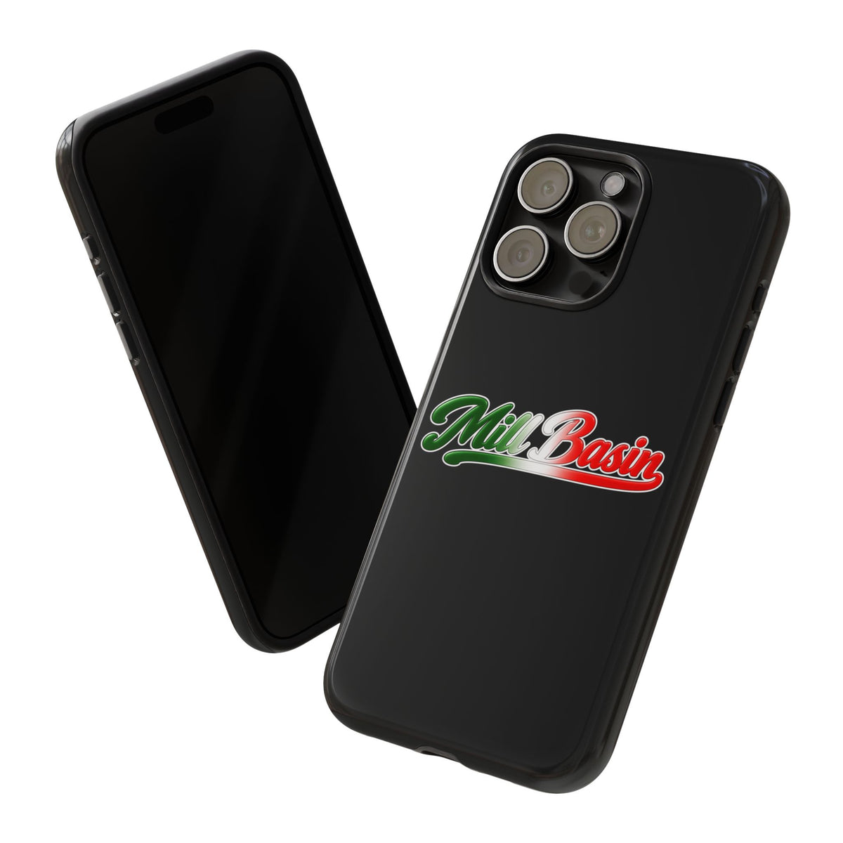 Mill Basin Black Phone Case, Tough Cases for iPhone, Gift for Italians, Stylish Phone Cover, Unique Phone Accessory