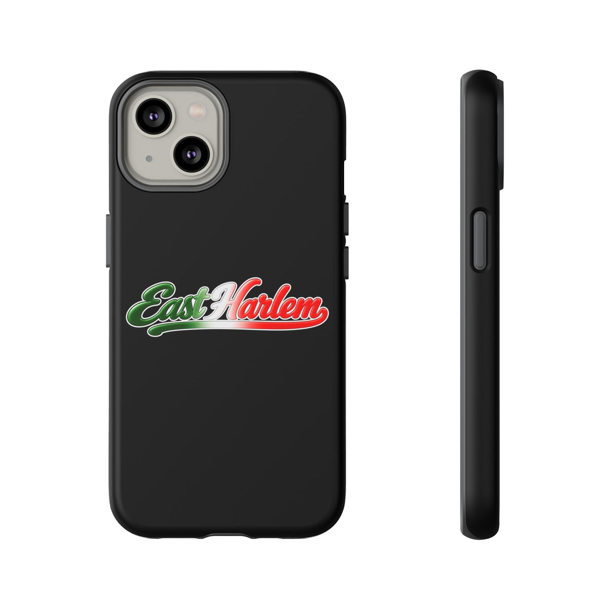 East Harlem Black Phone Case, Tough Cases for iPhone, Gift for Italians, Stylish Phone Cover, Unique Phone Accessory