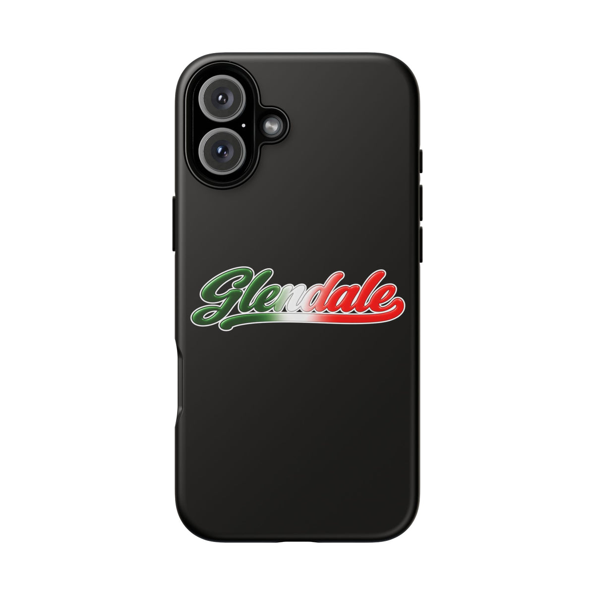 Glendale Black Phone Case, Tough Cases for iPhone, Gift for Italians, Stylish Phone Cover, Unique Phone Accessory
