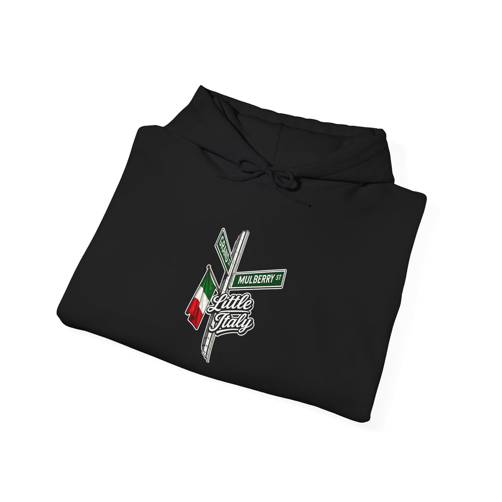 Little Italy Hoodie — Italian Flag Script Pullover