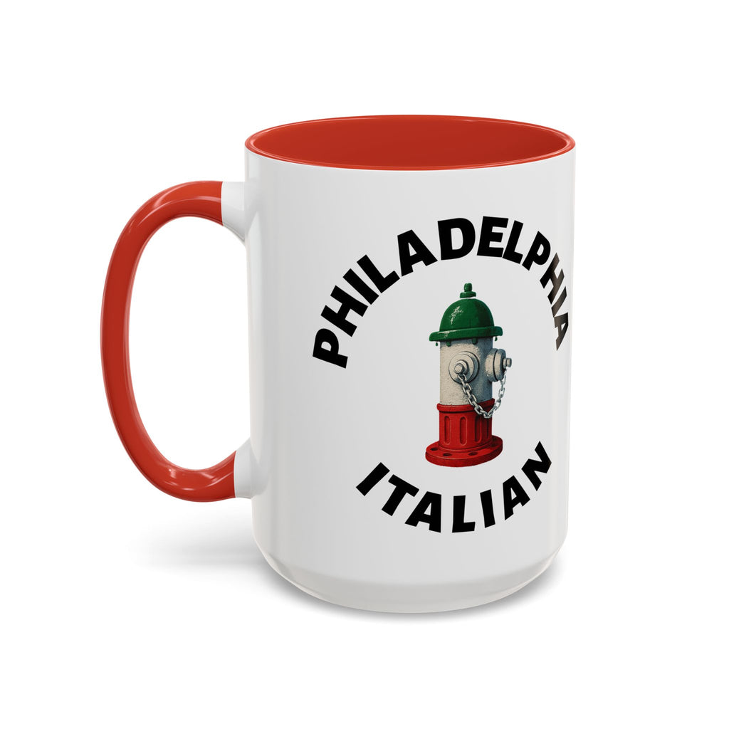 Philadelphia Coffee Mug with Fire Hydrant Design, Unique Gift for Italians, Fun Kitchen Decor