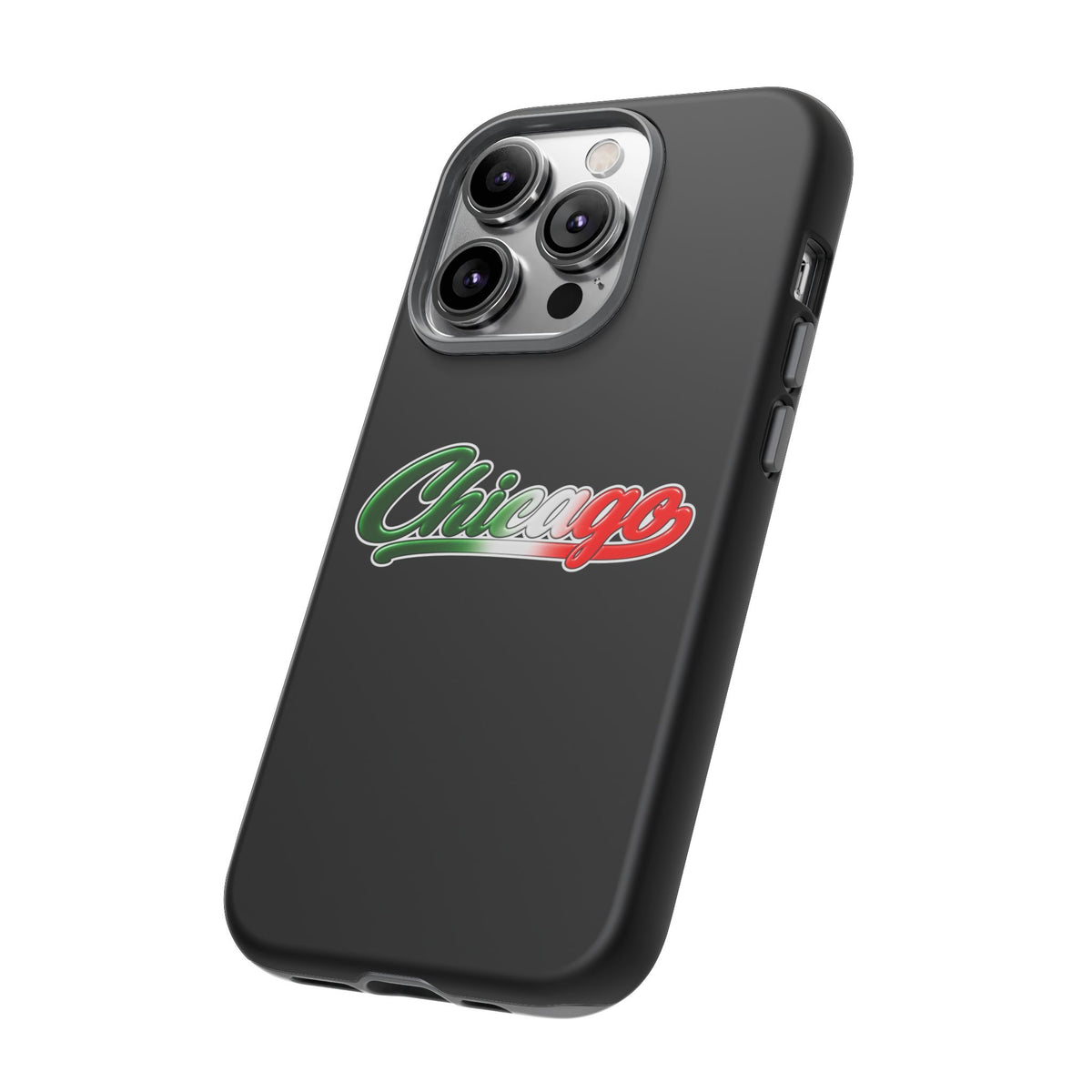 Chicago Black Phone Case, Tough Cases for iPhone, Gift for Italians, Stylish Phone Cover, Unique Phone Accessory