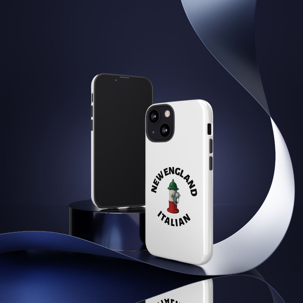 New England Italian White Phone Case, Urban Style Phone Cover, Tough Smartphone Case, Gift for Italian Heritage, Fun Streetwear Accessories