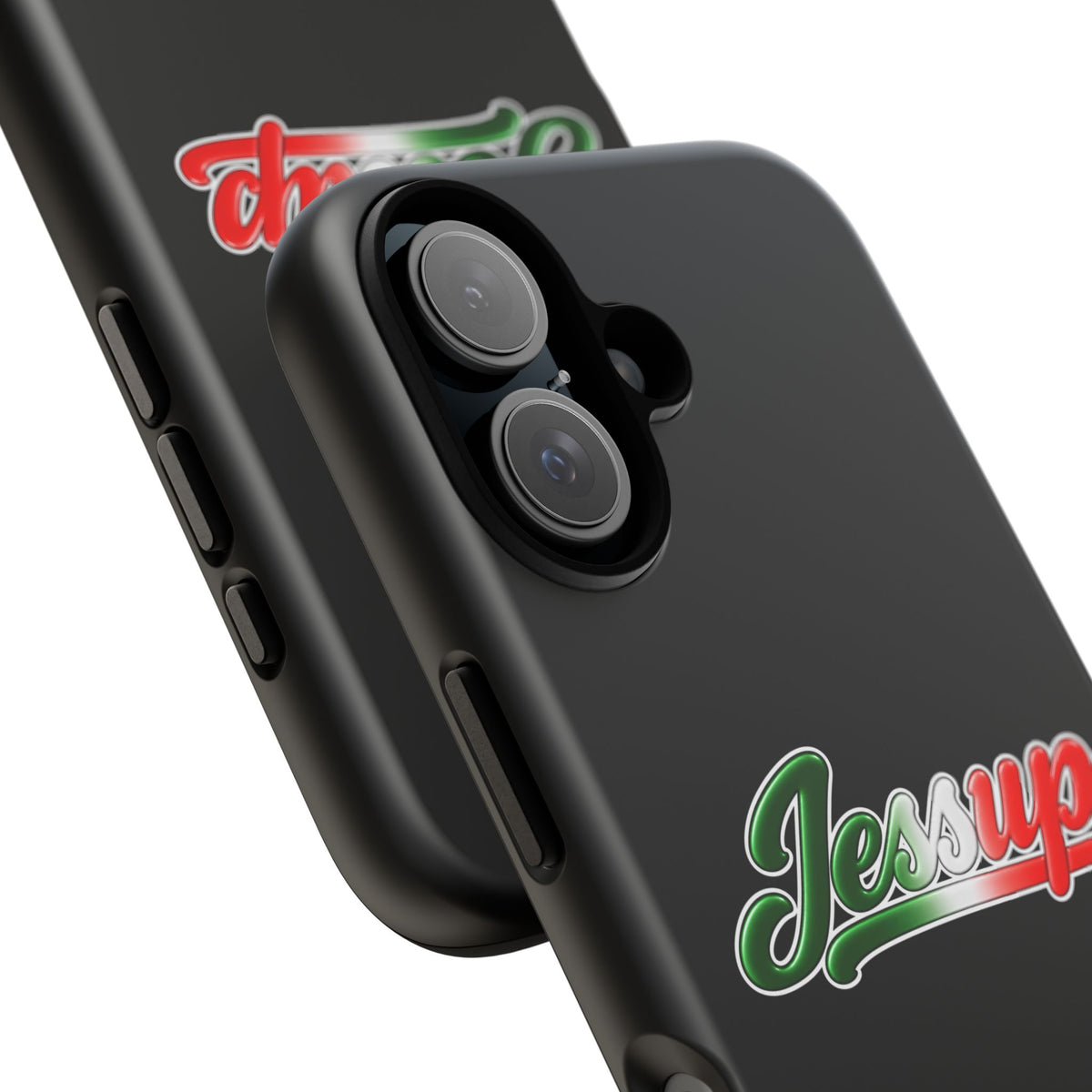 Jessup Black Phone Case, Tough Cases for iPhone, Gift for Italians, Stylish Phone Cover, Unique Phone Accessory