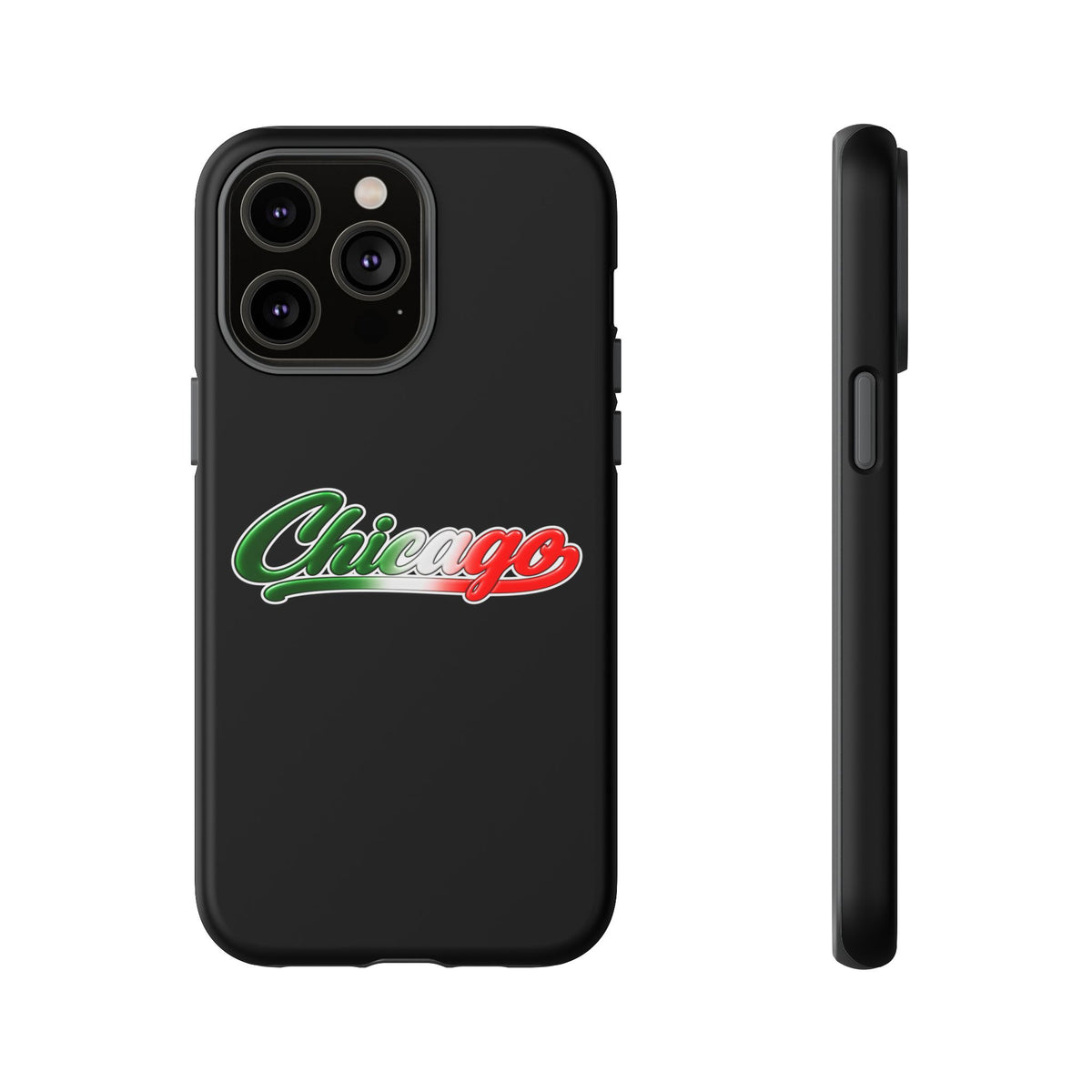 Chicago Black Phone Case, Tough Cases for iPhone, Gift for Italians, Stylish Phone Cover, Unique Phone Accessory