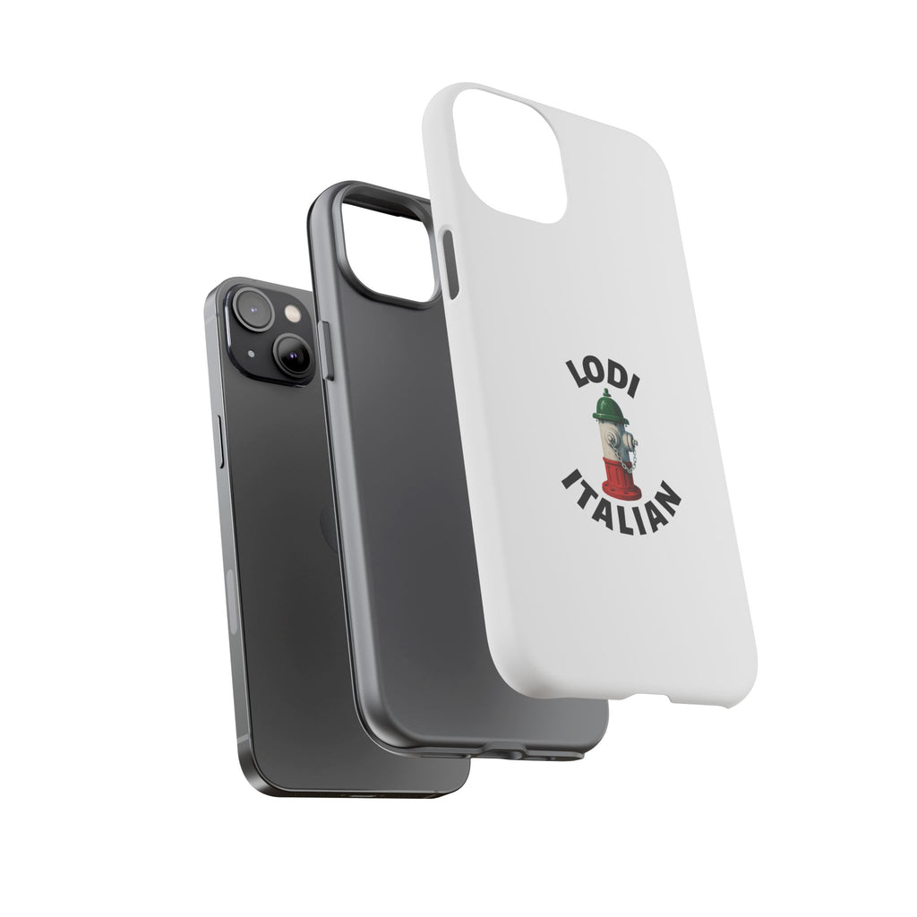 Lodi Italian White Phone Case, Urban Style Phone Cover, Tough Smartphone Case, Gift for Italian Heritage, Fun Streetwear Accessories