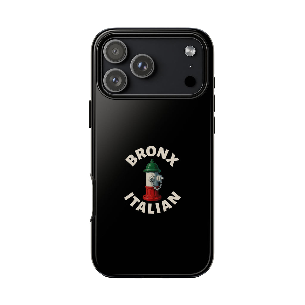 Bronx Italian Black Phone Case, Tough Cases for iPhone, Gift for Italians, Stylish Phone Cover, Unique Phone Accessory