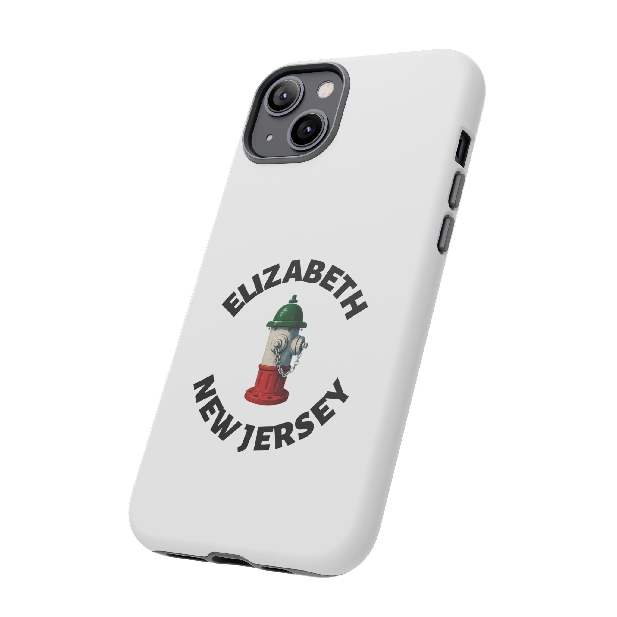 Elizabeth New Jersey White Phone Case, Urban Style Phone Cover, Tough Smartphone Case, Gift for Italian Heritage, Fun Streetwear Accessories